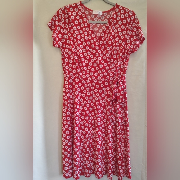 Kaileigh Dresses & Skirts - Red Floral Wrap Dress